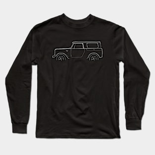 Front/Profile - International Harvester Scout 800 - stencil, white Long Sleeve T-Shirt